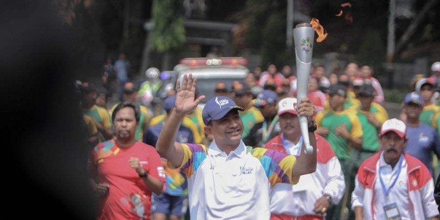 Kirab Obor Asian Games Tiba di Garut