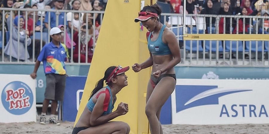 Voli Pantai Asian Games 2018 - Tangisan Dini Jasita Iringi Keberhasilan Tim Putri Indonesia ke Semifinal