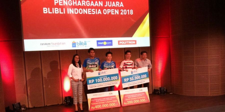 Juarai Indonesia Open 2018, Tontowi/Liliyana dan Kevin Dapat Apresiasi Rp 600 Juta dari Djarum Foundation