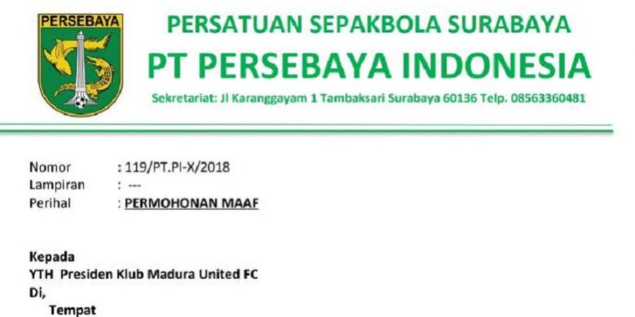 Persebaya Vs Madura United - Laga Belum Mulai, Kesalahan Fatal Ini Buat Bajul Ijo Minta Maaf