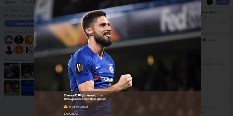 Kurang Menit Bermain, Giroud Berencana Hengkang dari Chelsea