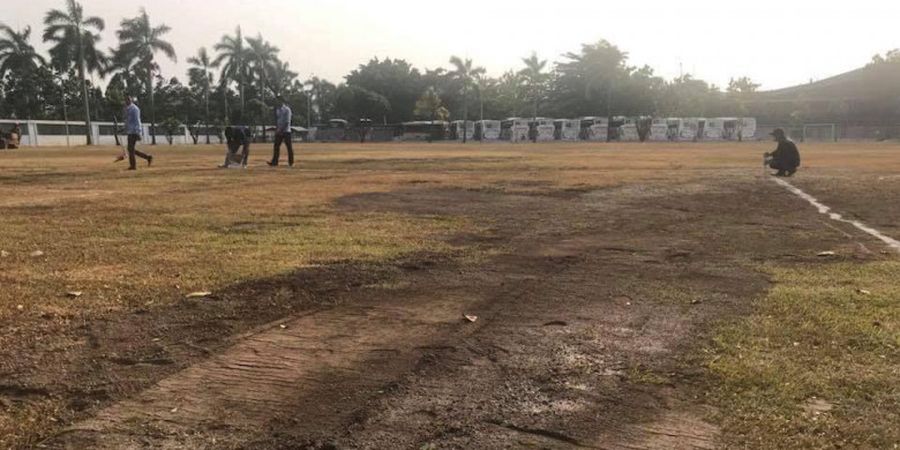 Kondisi Miris Lapangan Latihan Sementara Timnas U-23 Vietnam di Kawasan Pabrik Cikarang