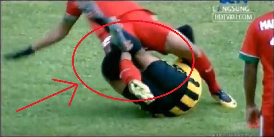 VIDEO - Parah! Wasit Tak Berikan Kartu Saat Pemain Malaysia Ini Melakukan Tackle Keras Kepada Saddil Ramdani