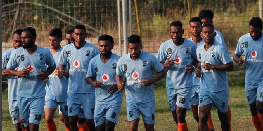 GALERI FOTO - Inilah Penampakan Para Pemain Fiji Saat Jalani Latihan Perdana di Stadion Muda Jaya Bekasi