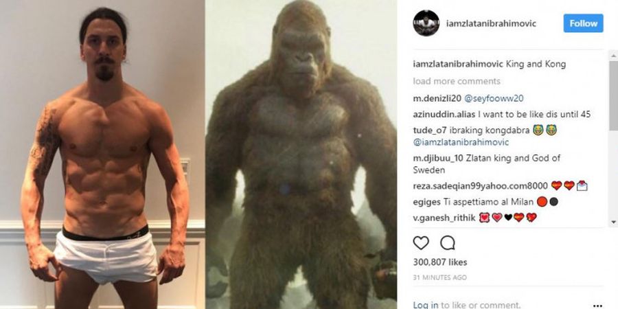 Zlatan Ibrahimovic Merasa Dirinya Seperti King Kong!