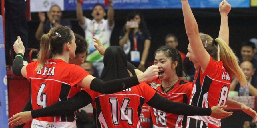 Tim Putri Jakarta Pertamina Energi Tumbangkan Elektrik PLN pada laga Perdana Proliga 2018