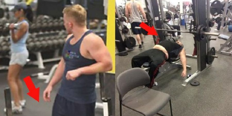 Ngakak Guling-guling, 9 Foto Kocak di Gym Ini Bikin Salah Fokusnya Kebangetan! Hayoo Bagian Mana Nih yang Aneh?