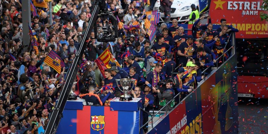 Raih Dua Gelar Bergengsi Musim Ini, Barcelona Langsung Gelar Syukuran Mewah