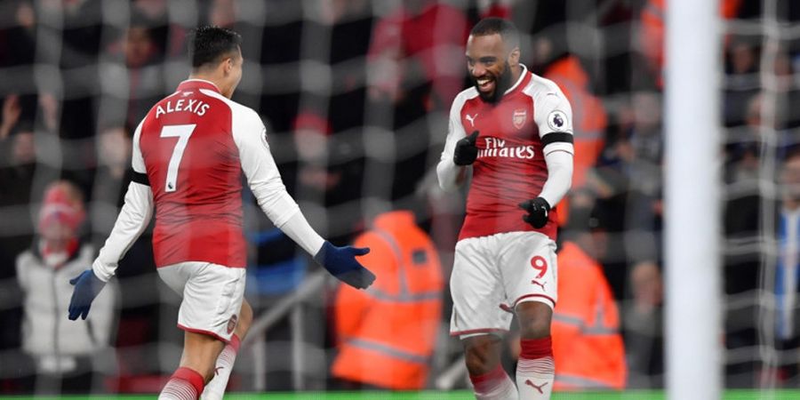 Babak I Arsenal Vs Huddersfield Town - Unggul Lewat Gol Cepat Alexandre Lacazette