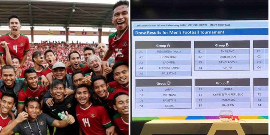 Inilah Hasil Pembagian Grup Sepakbola Asian Games 2018 Setelah Irak Mundur