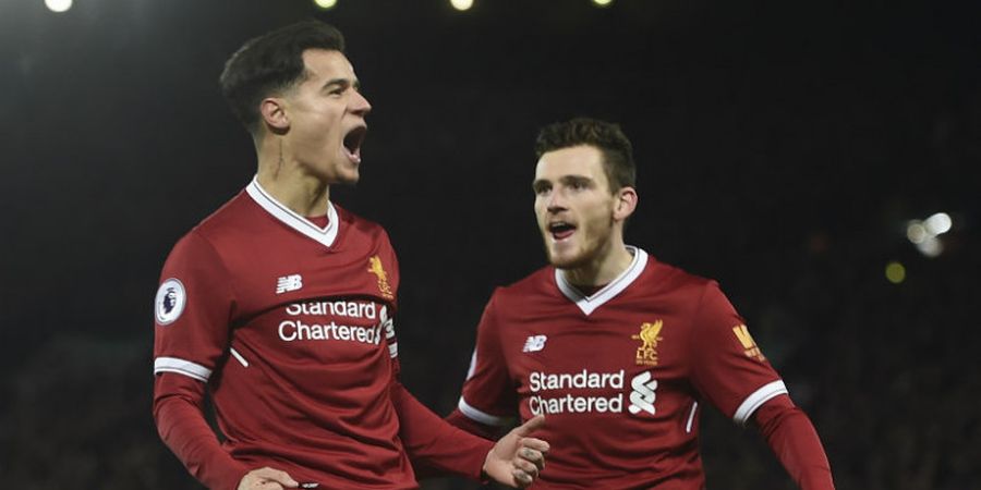 Hasil Babak I - Gol Cantik Philippe Coutinho Bawa Liverpool Ungguli Swansea