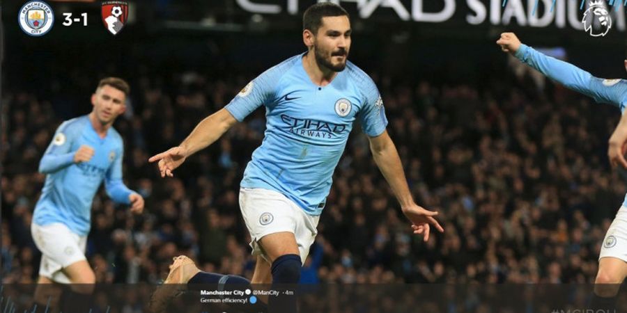 Hasil Akhir Manchester City Vs Bournemouth - The Citizens Menang, Puncak Klasemen Aman