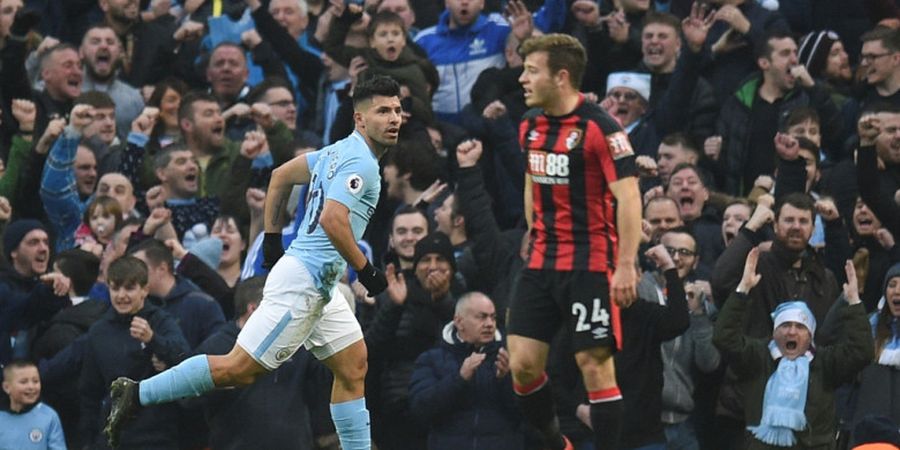 Link Live Streaming Manchester City Vs Bournemouth - Sundulan Terbang Aguero Bawa Tuan Rumah Unggul pada Babak Pertama