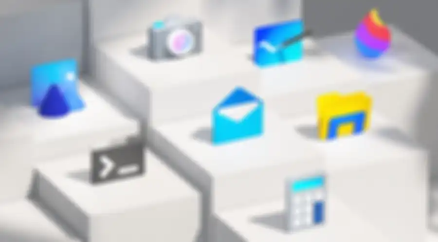 Beberapa contoh desain icon baru Windows