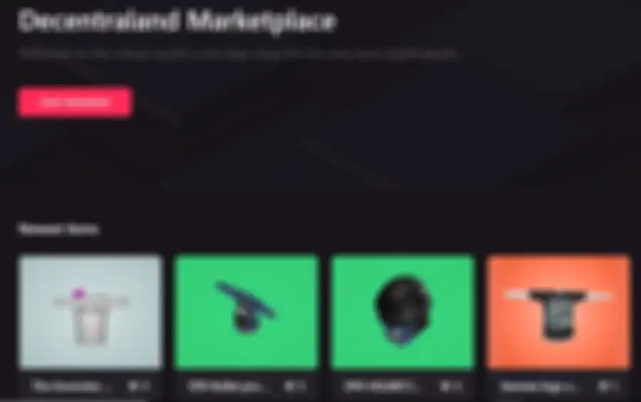 Tampilan awal situs metaverse Decentraland sebelum login.