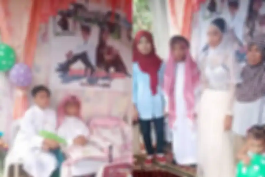 Pernikahan bocah 9 tahun dan gadis 14 tahun yang viral.