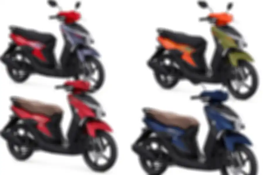 Warna baru Yamaha Gear 125. Dengan jok coklat adalah tipe S Version. 