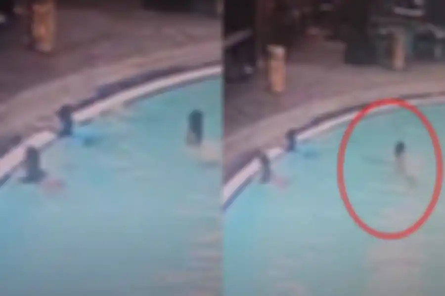 Rekaman CCTV detik-detik anak Tamara Tyasmara diduga ditenggelamkan YA.