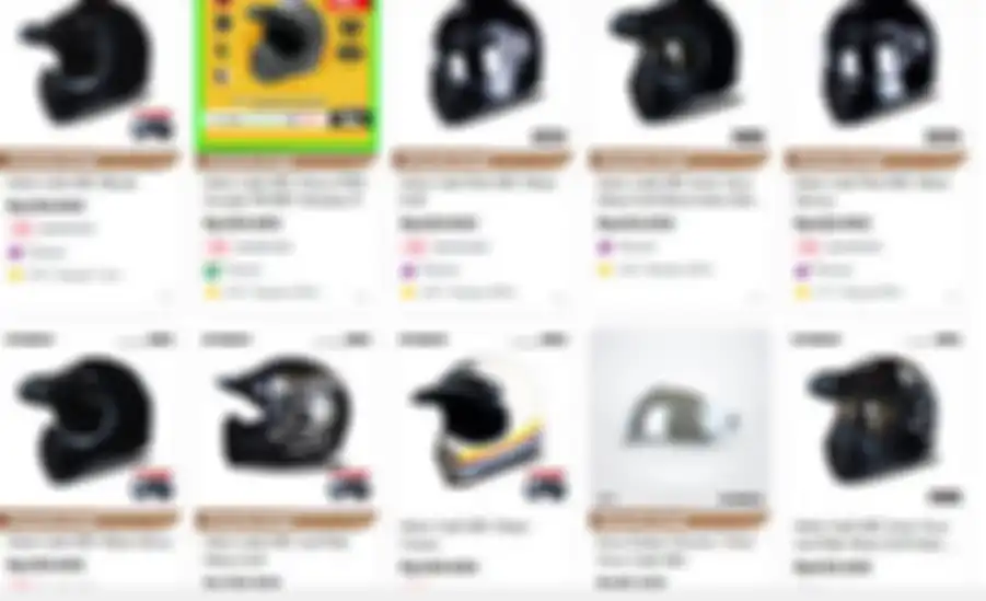 Harga helm HBC Cakil di marketplace.