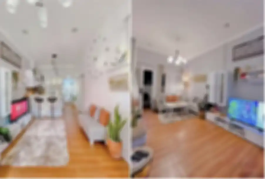 Desain dapur dan ruang tamu menyatu menjadi rahasia Ibu-ibu kompleks malas pulang. Ini 9 foto aesthetic jadi buktinya. 