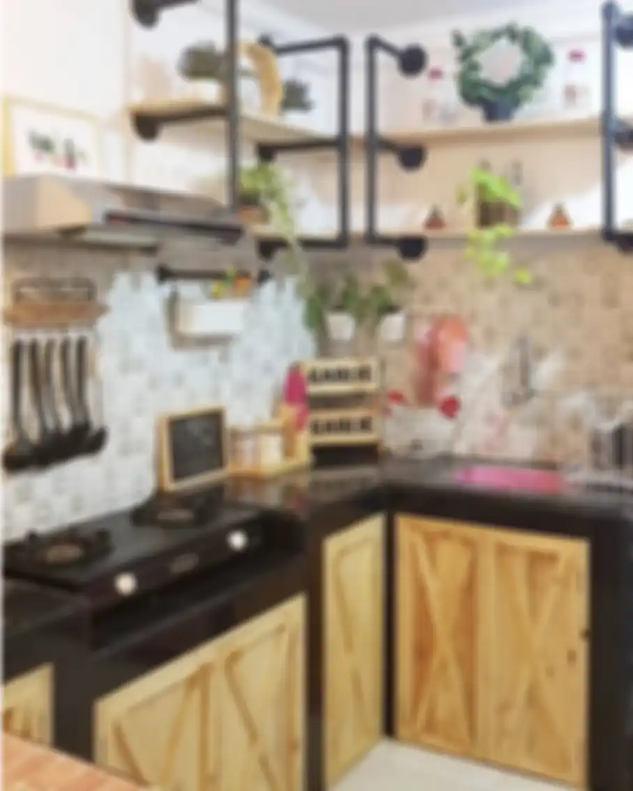 Mood istri untuk memasak langsung naik usai disodori foto aesthetic desain meja dapur kayu sederhana. Rasa nyaman hadir di area idaman.