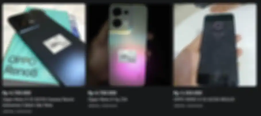 Harga HP second OPPO Reno 8 5G di Facebook Marketplace