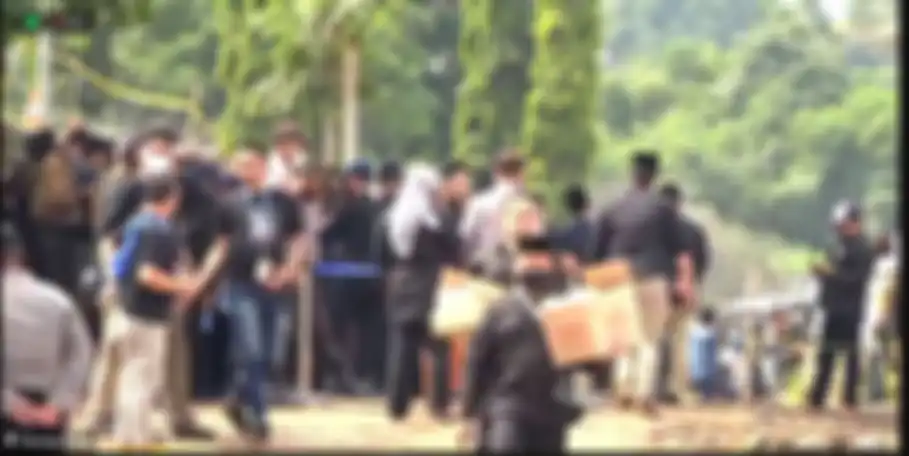 Kondisi pemakaman jenazah Eril di Cimaung, Jawa Barat