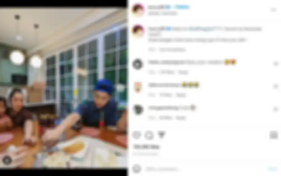 Henry Lau cicipi jajanan khas Indonesia di rumah Nagita Slavina.