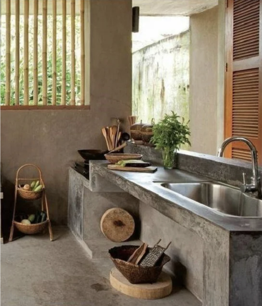 Desain meja dapur cor yang bujetnya lebih murah dari keramik ini jadi siasat jitu suasana tempat masak tetap bisa artsy. Ini 9 foto buktinya.