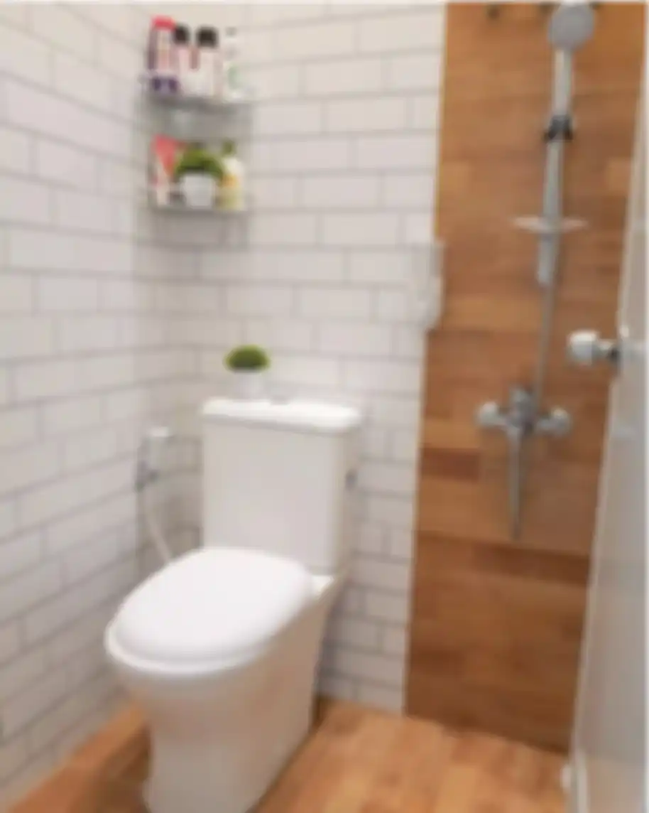 Desain kamar mandi sempit di rumah type 36 ini tak lagi sumpek cuma dengan menghilangkan benda ini. Lihat 9 foto hasilnya.