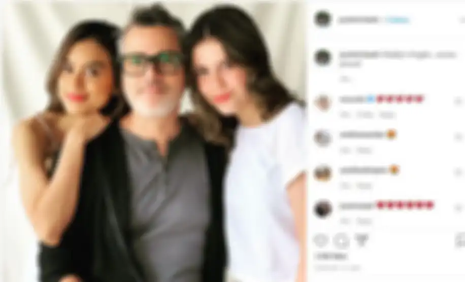 Eva Celia bersama saudara tiri dan mantan suami Sophia Latjuba