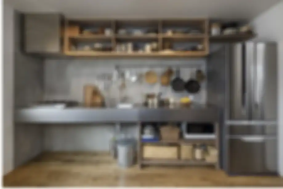 Desain dapur sederhana ini bikin kolong dapur menjadi tampak bersih nan rapi. Intip foto estetiknya. Alamak cantiknya ya!