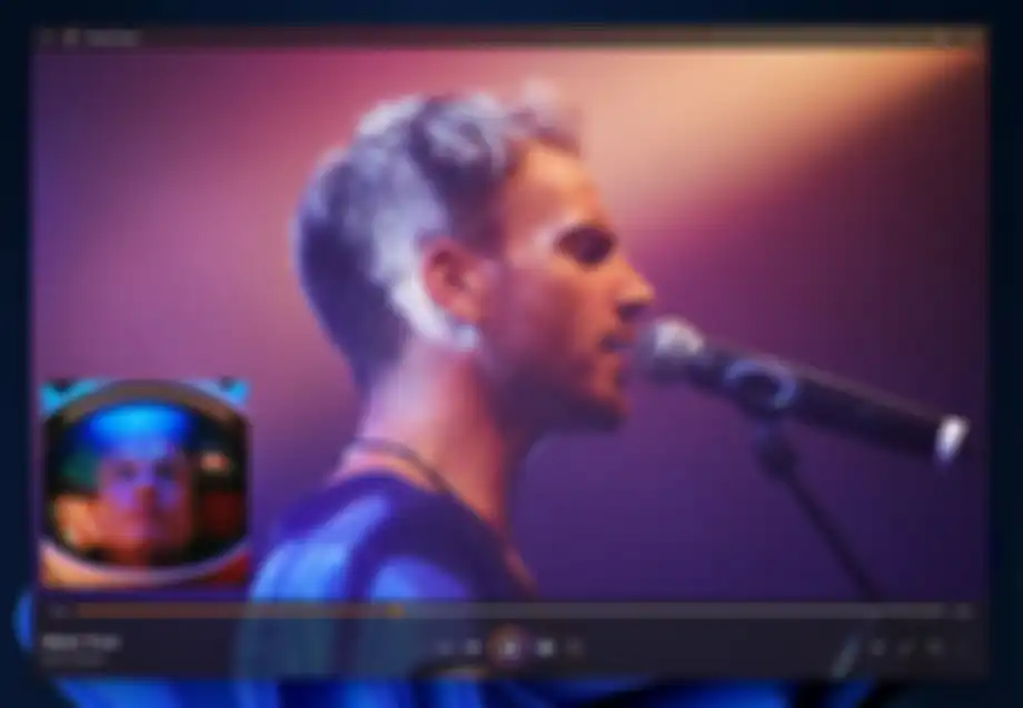 Tampilan aplikasi Media Player saat sedang memutar lagu