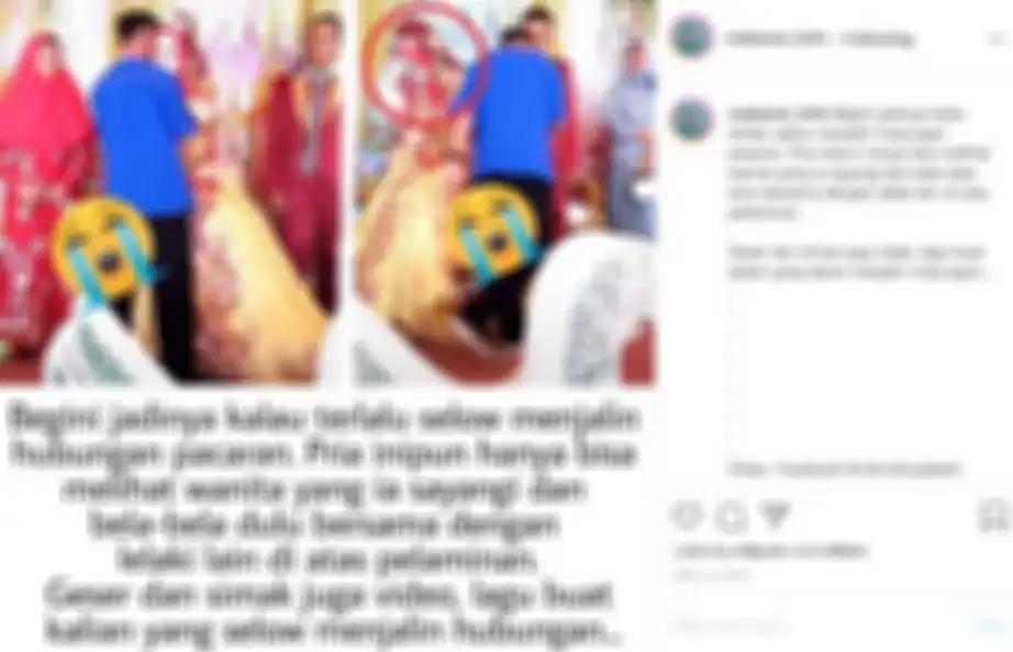 Perempuan berpelukan dengan pria lain di hadapan sang suami