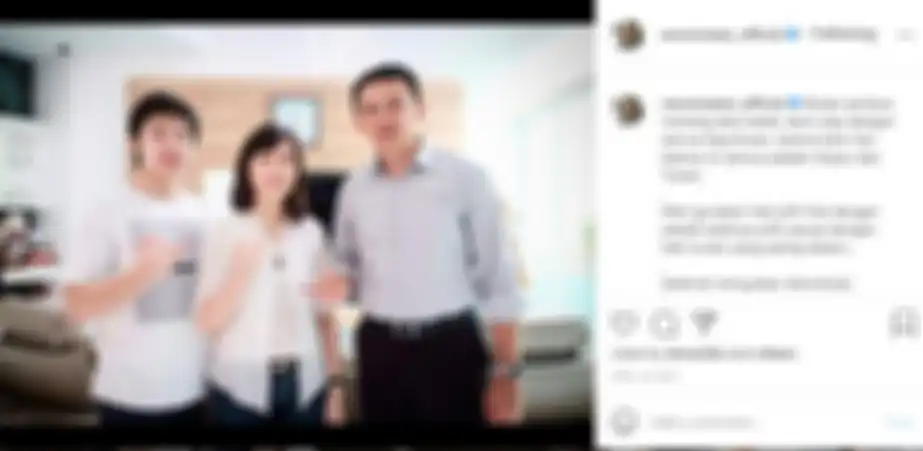 Veronica Tan bersama putranya dan sang mantan suami di masa lalu