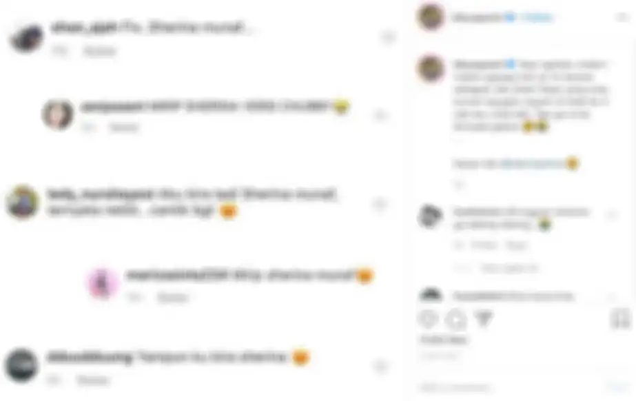 Kiky Saputri membandingkan foto dirinya dengan Sherina Munaf.