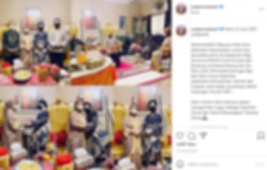 Uut Permatasari dan sang suami bertemu Raja Gowa
