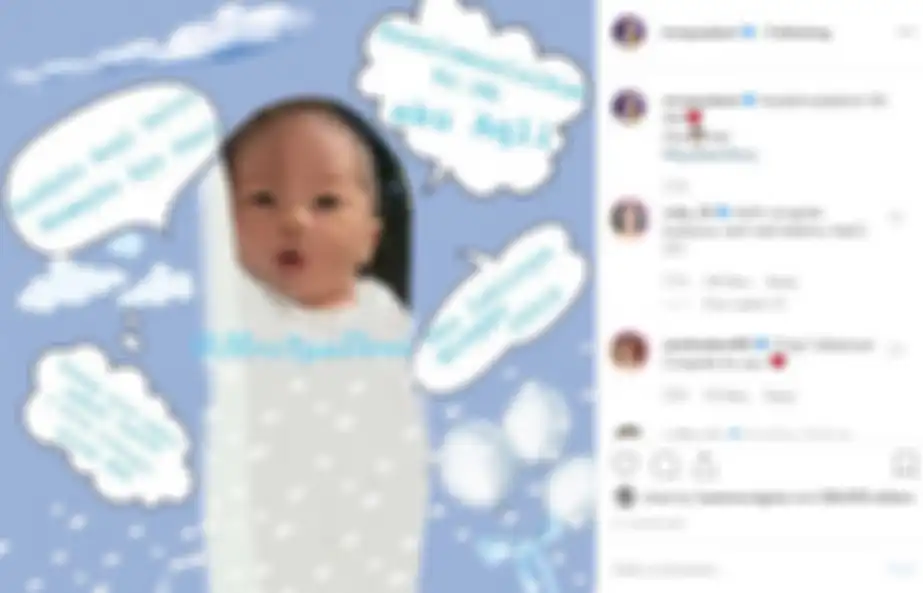 Potret pertama anak ketiga Ayu Dewi