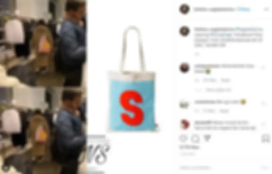 Tas yang Nagita Slavina pakai saat belanja.