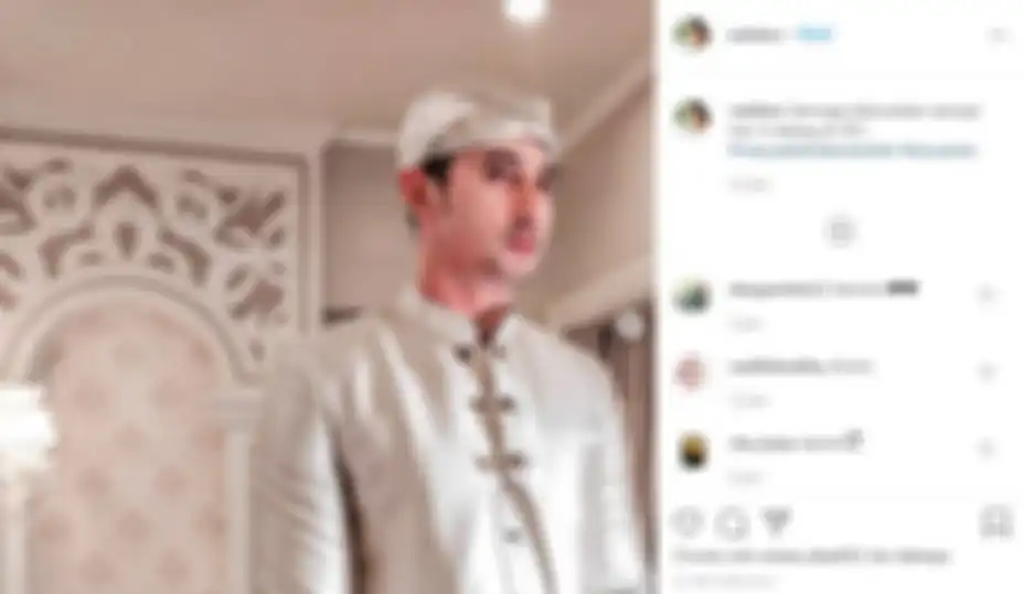 Ali Syakieb kenakan baju pengantin