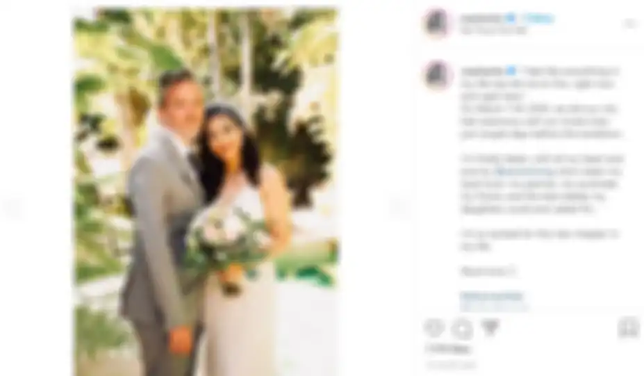 Unggahan Rahma Azhari yang resmi menikah dengan pria bule