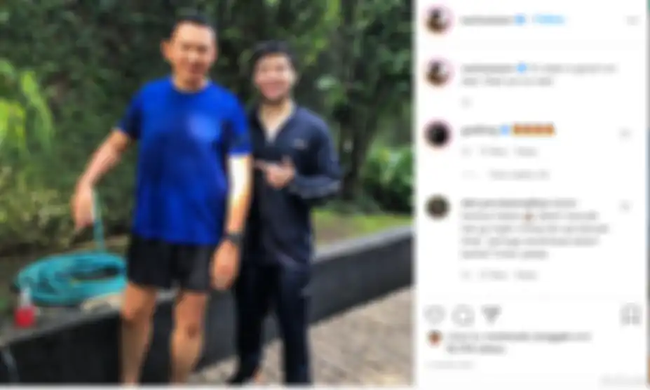 Foto Nicholas Sean dan Ahok