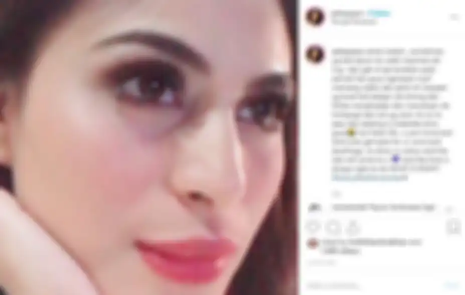 Tangkapan layar unggahan Asha Shara ketika curhat usai lepas hijab.