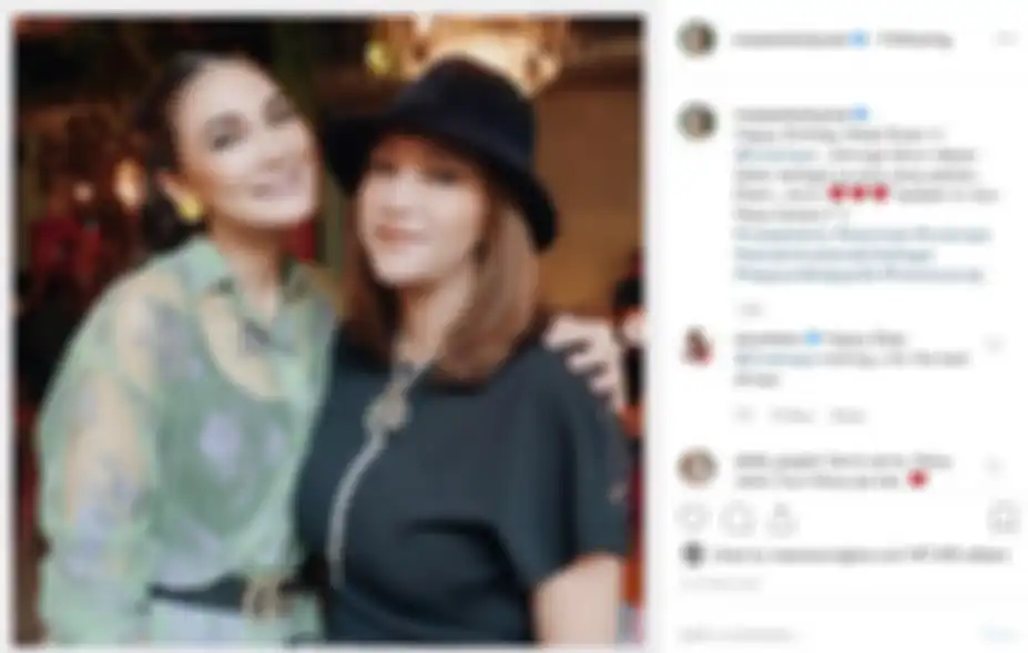 Maia Estianty hadir di perayaan ulang tahun Luna Maya