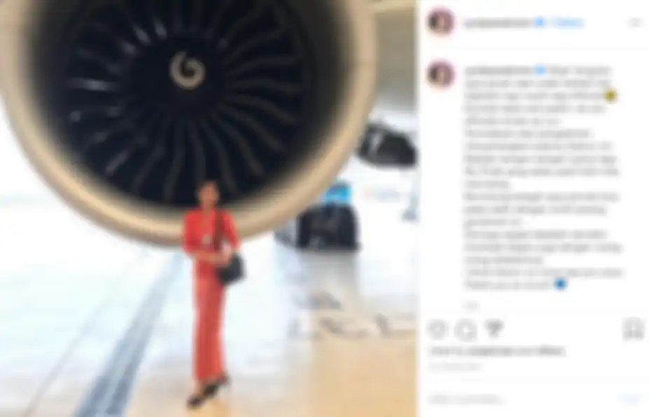 Adik kandung Kriss Hatta, Cyndyana Lorens, mengungkapkan hatinya setelah berhenti jadi pramugrari Garuda Indonesia.