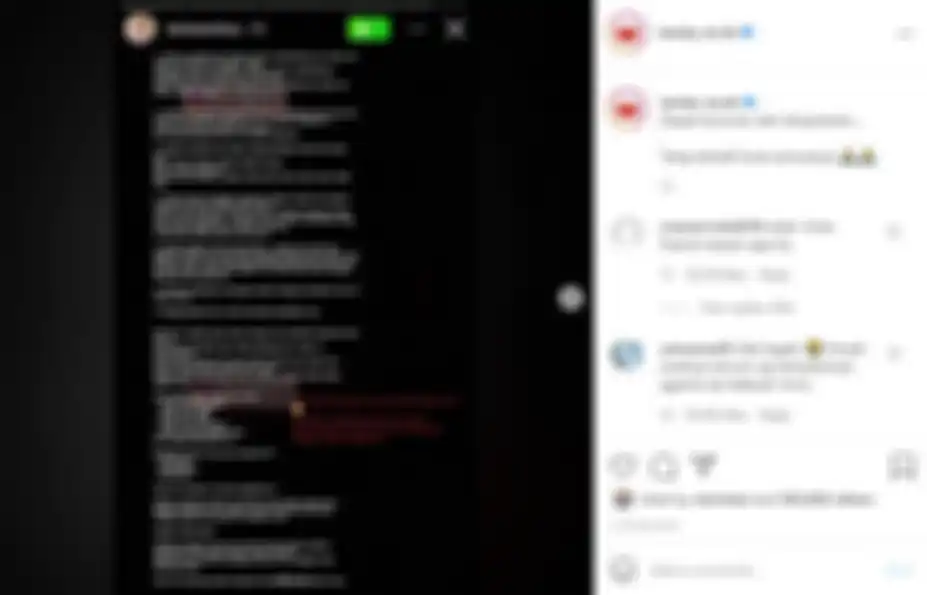 Status Instagram Story Larissa Chou yang ditujukan ke close friend, bocor
