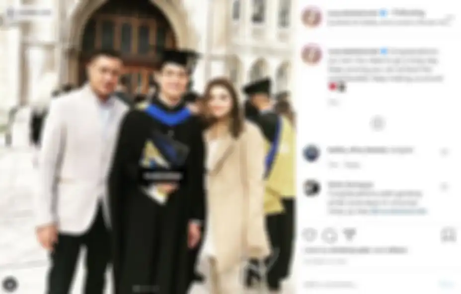 Istri baru Teuku Rafly menghadiri wisuda putra sambungnya, Teuku Rassya
