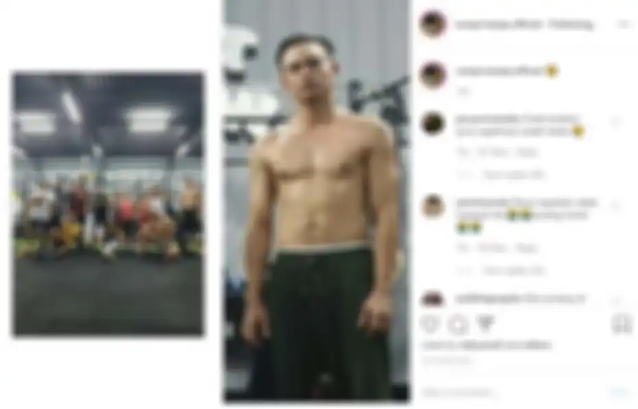 Potret Ashraf Sinclair selepas latihan CrossFit