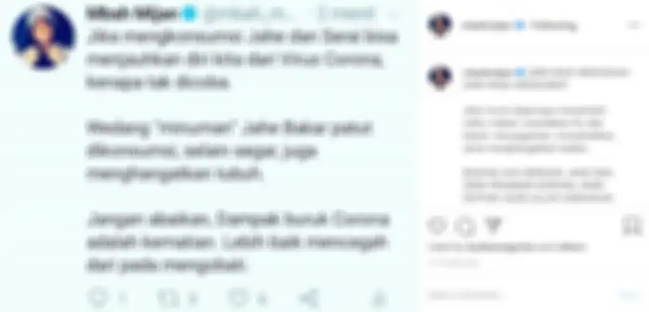 Unggahan Mbajh Mijan di Instagram.
