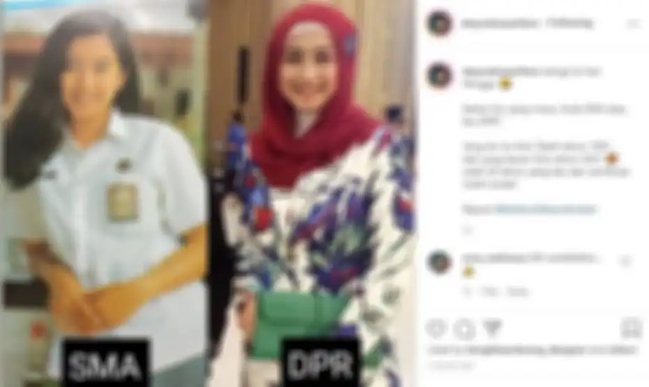 Foto jadul Desy Ratnasari saat SMA